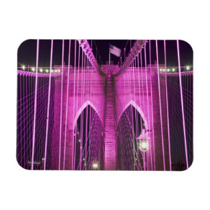 Íman Roxo do Lit da ponte de Brooklyn