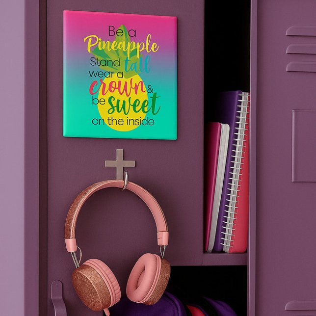 Íman Roxo e Azul Ser um Ombro de Abacaxi (Criador carregado)