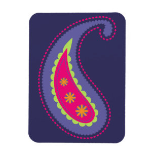 Íman Roxo e Rosa Paisley