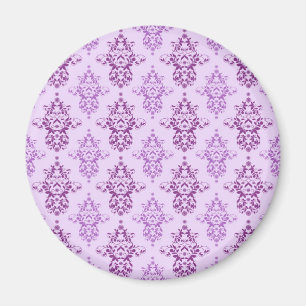Íman Roxo Lavanda Damask Duas Cores