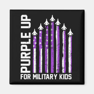 Íman Roxo para Cima para Crianças Militares Meninos Mul