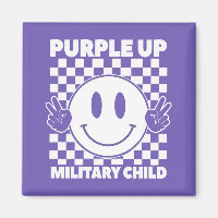 Roxo Para Crianças Militares Mês Militar