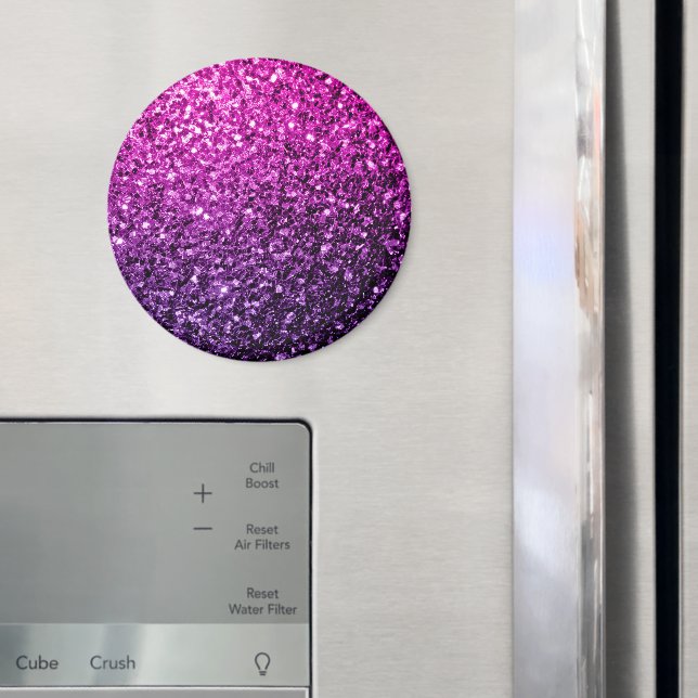 Íman Roxo Rosa Ombre brilho falso faísca (In Situ (Fridge))