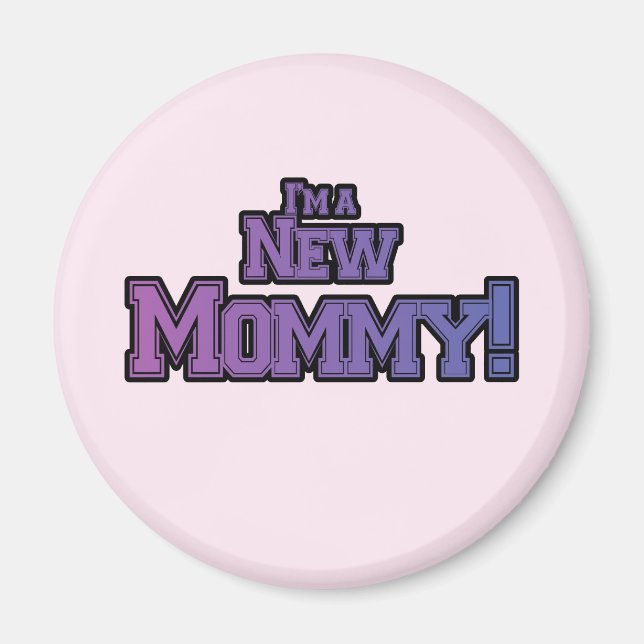 Íman Roxo, sou uma Mamãe nova, Camisetas e presentes (Frente)