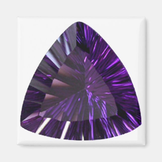 Íman Roxo Trilhão Ametist Gemstone (Frente)