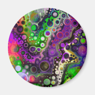 Íman Roxo, Verde limão, Arte Negra Fluida