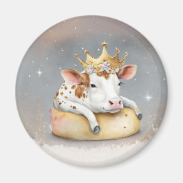 Íman Royal Cow Dreaming on Cheese Throne