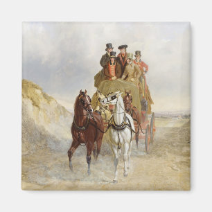 Íman Royal Mail treina na estrada, 1841 (óleo na