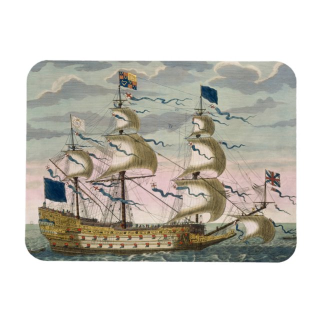 Íman Royal (navio emblemático) da frota inglesa que voa (Horizontal)