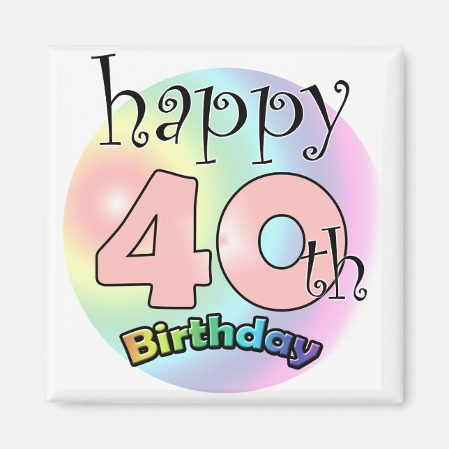 Íman Roze Happy 40th Birthday (Frente)