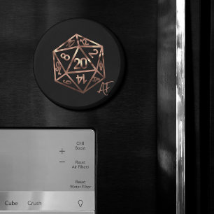 Íman RPG Crit AF Copper Fantasy Tabletop Gamer Dice