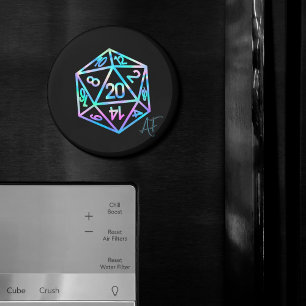 Íman RPG Crit AF Holo Fantasy Tabletop PnP Gamer Dice