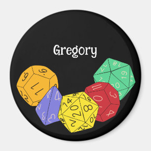 Íman RPG Gaming Dice, Conselho, Jogos Fantásticos Perso