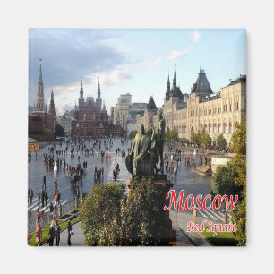 Íman RU - Rússia - MOSCOU - QUADRO VERMELHO