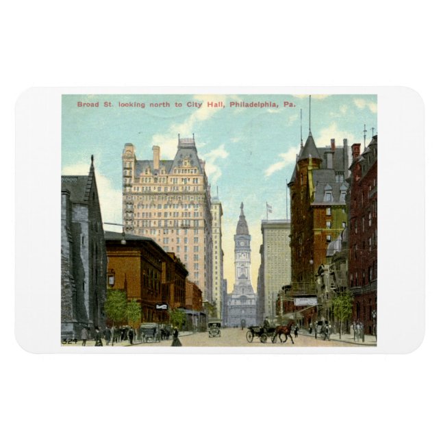 Íman rua Ampla de 1913, Cartão postal Philadelphia Vint (Horizontal)