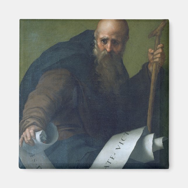 Íman Rua. Anthony Abbot (c.251-356) c.1518-19 (óleo em  (Frente)