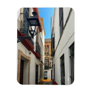 Íman Rua antiga em Sevilha, Espanha, viagem