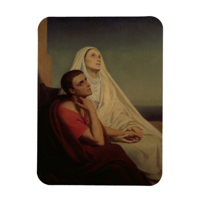 Íman Rua. Augustine e sua mãe Rua. Monica, 1855 (Vertical)