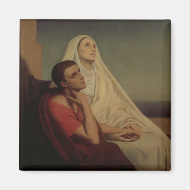 Íman Rua. Augustine e sua mãe Rua. Monica, 1855 (Frente)