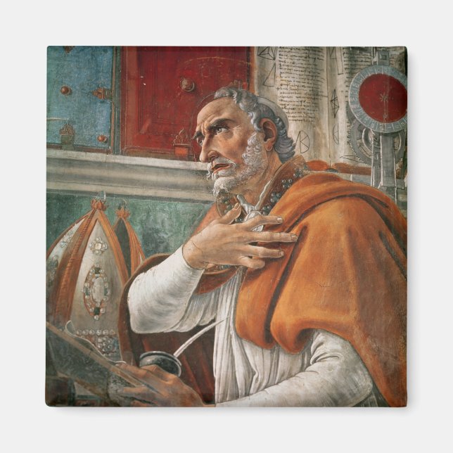 Íman Rua. Augustine em sua Célula, c.1480 (Frente)