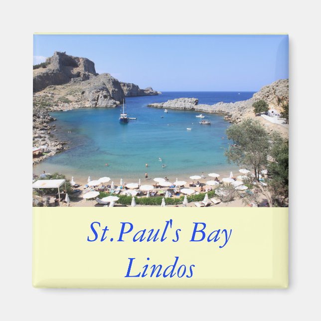 Íman Rua.Baía de Paul, Lindos (Frente)