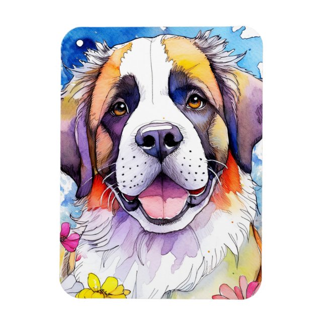 Íman Rua. Bernard Dog Photo Magnet (Vertical)