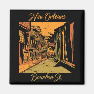 Íman Rua Bourbon New Orleans Lembrança Louisiana Mard