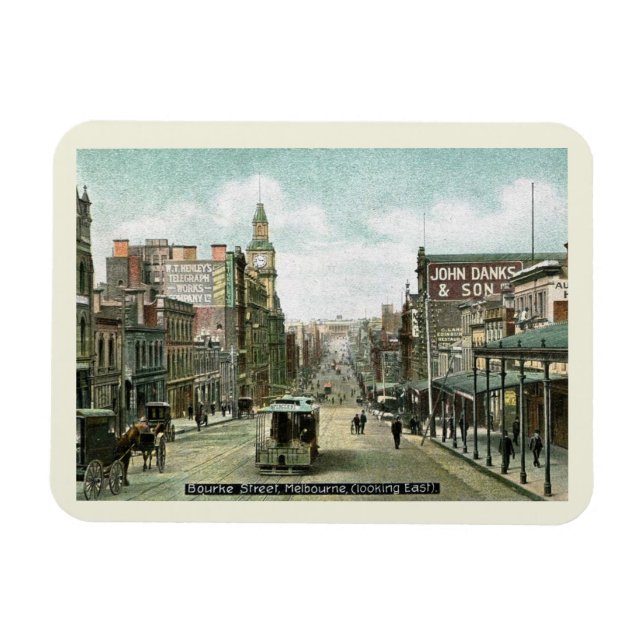 Íman Rua Bourke, Melbourne, Estilo Vintage da Austrália (Horizontal)
