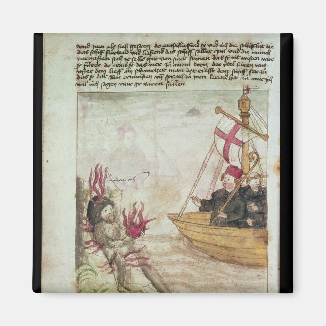 Íman Rua. Brendan em sua nave (Frente)