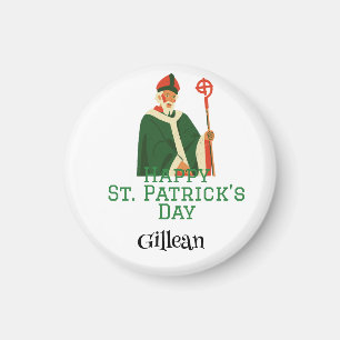 Íman Rua. Chapéu verde irlandês do Dia de Patrick, sort