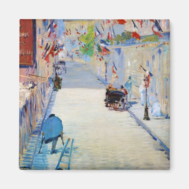 Íman Rua com Bandeiras Francesas, Manet (Frente)