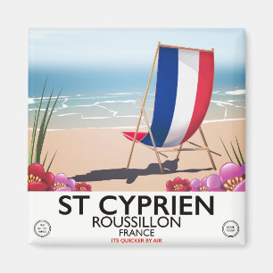 Íman Rua Cyprien, Roussillon France poster de viagens