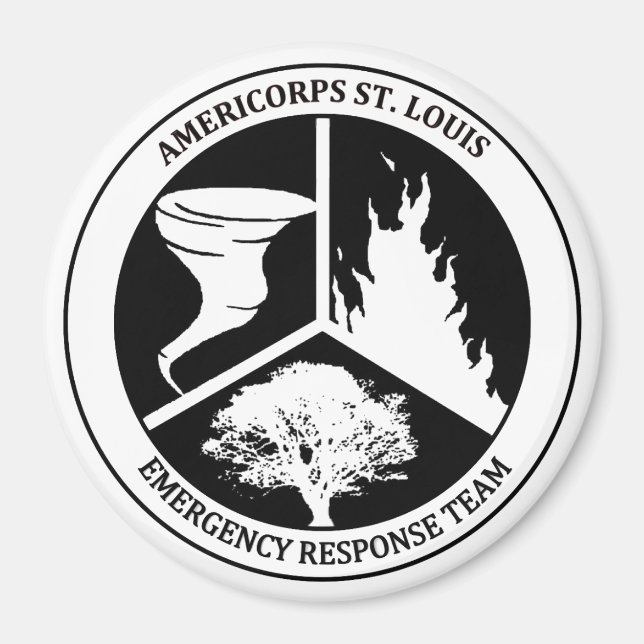 Íman Rua da AmeriCorps. Louis ERT Magnet (Frente)