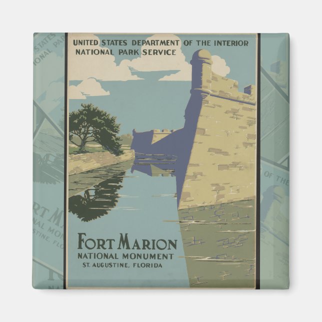 Íman Rua de Augustine Florida, Espanha Fort Poster (Frente)