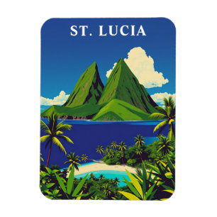 Íman Rua de Lucia Caribe Island Viagem Souvenir