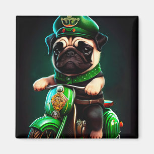 Íman Rua de moto de cão, dia de Patrick