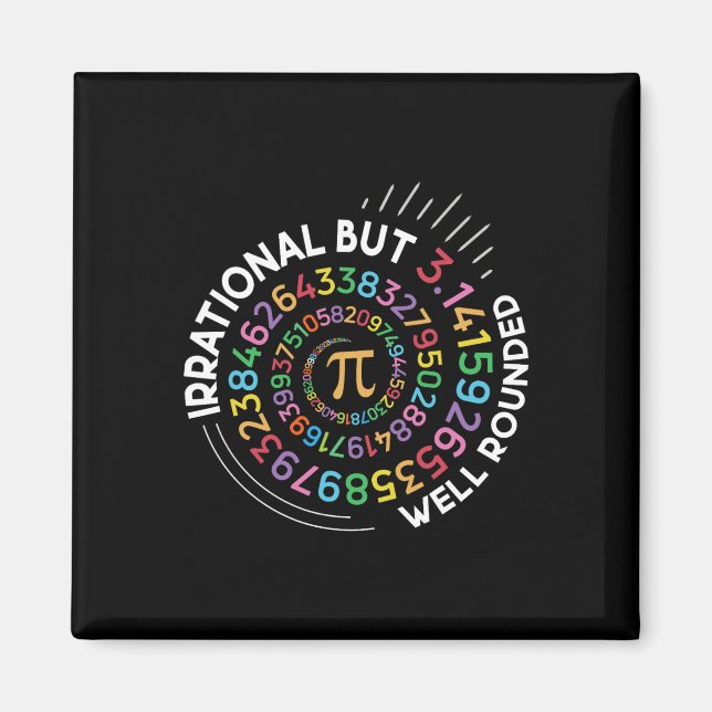 Íman Rua De Professores De Matemática Pi Day Irracional (Frente)