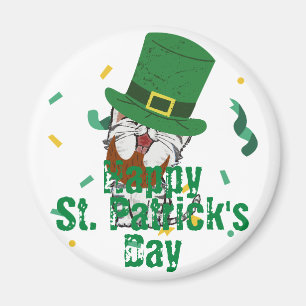 Íman Rua de Shamrock com sorte, dia de Patrick