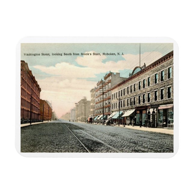 Íman Rua de Washington, Hoboken, New Jersey Vintage (Horizontal)