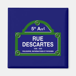 Íman Rua Descartes, sinal de rua de Paris