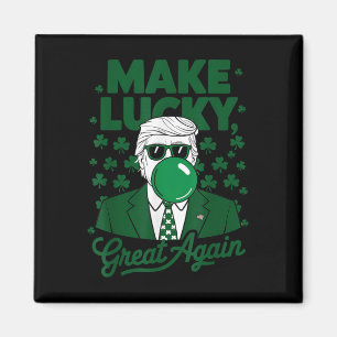 Íman Rua. Dia de Patrício Bolha Irlandesa Engraçada Gum