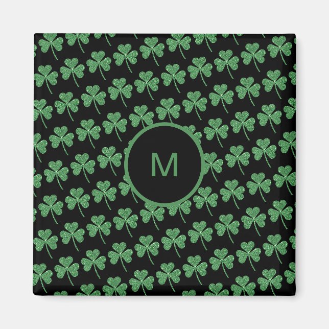 Íman Rua. Dia de Patrick, Shamrock Verde Vine Irish Par (Frente)