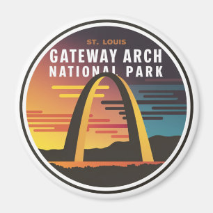 Íman Rua do Parque Nacional Gateway Arch. Louis Abstrat