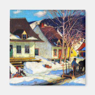 Íman Rua do Quebec - Clarence Gagnon trabalho de arte