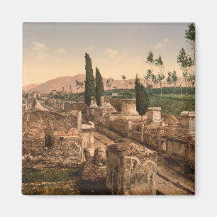 Íman Rua dos túmulos, Pompeii, Campania, Italia