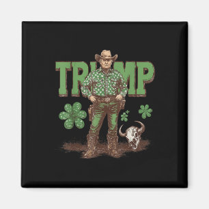 Íman Rua Engraçado Pattys Western Cowboy Trump