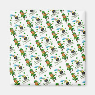 Íman Rua Feliz, o dia de Patrick Magnets Leprechaun