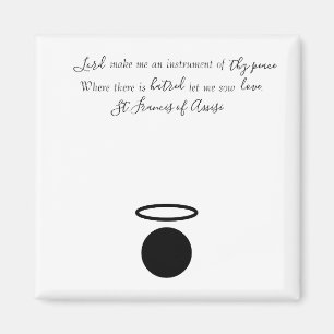 Íman Rua. Francisco de Assisi Citação Magnet