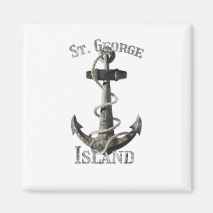 Íman Rua. George Island Flórida Vacinação Ancora Náutic