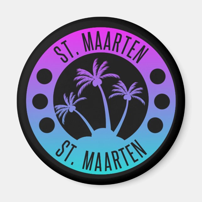Íman Rua. Gradiente Azul Maarten Sint Martin (Frente)